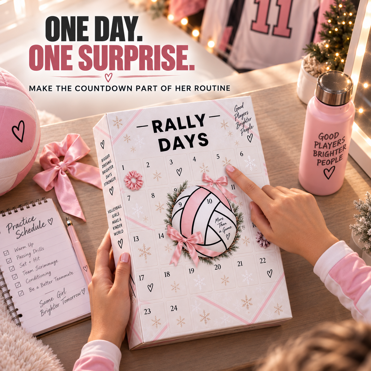 🏐 24-Day Volleyball Advent Calendar – Daily Surprise Gift for Volleyball Girls