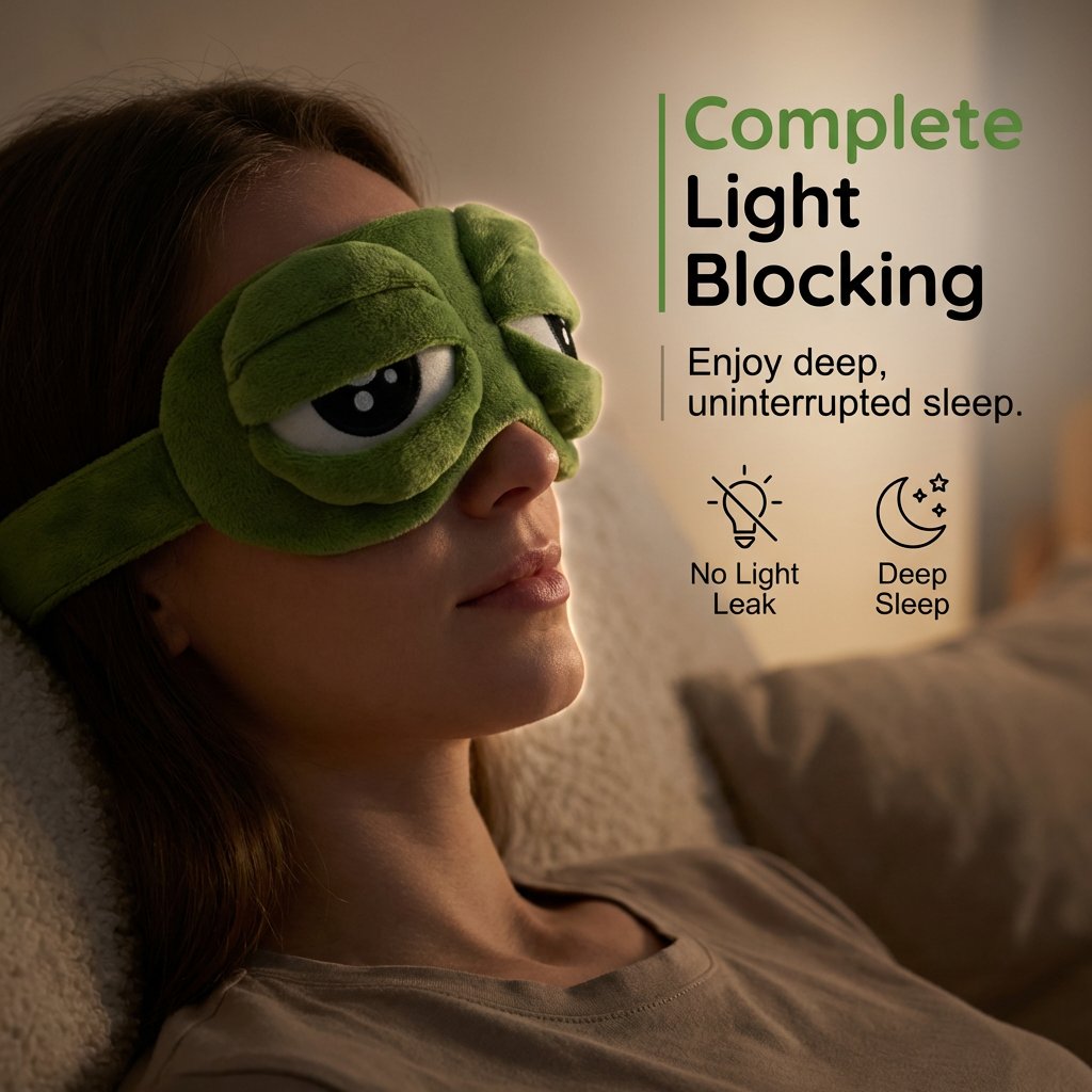 🔥LAST DAY 50% OFF🐸 3D Cute Frog Sleep Mask