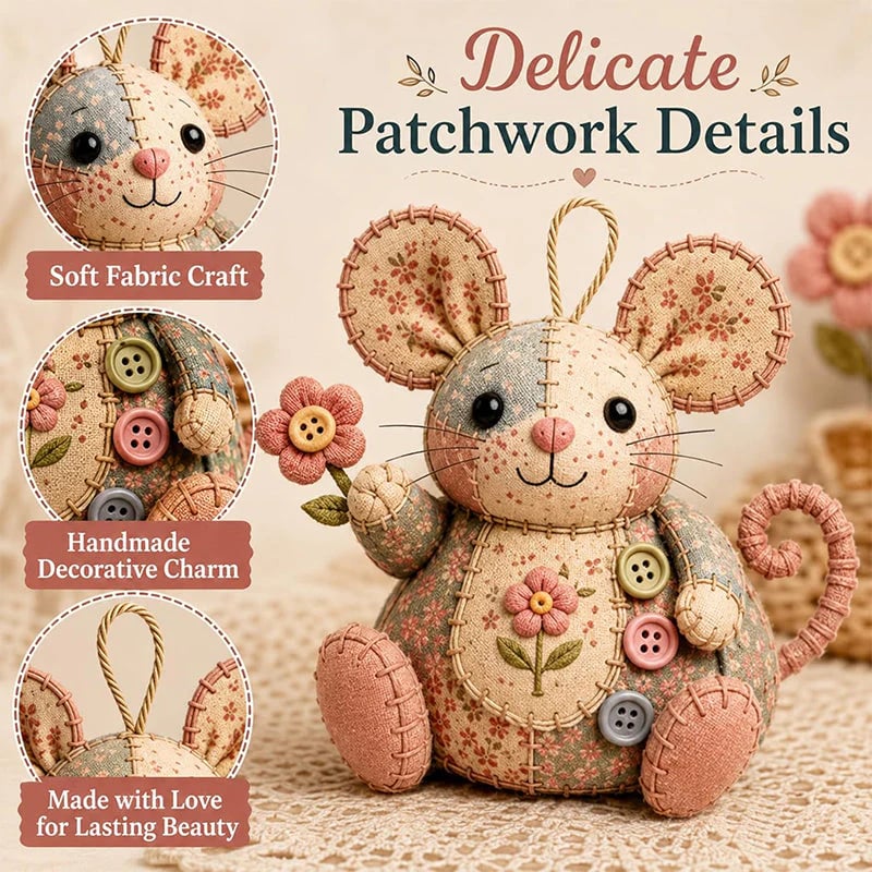 🎁Hot sale🧵Handcrafted Vintage Mouse Plush Sewing Kit