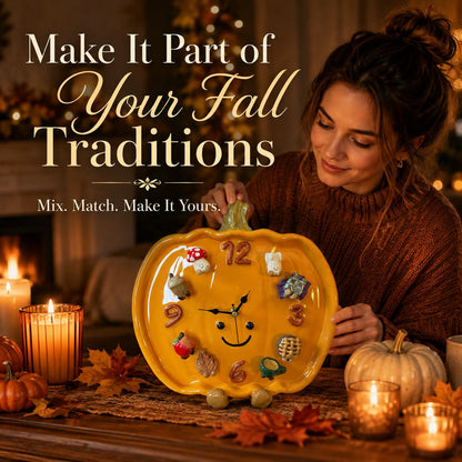 💥 LAST DAY 49% OFF 🎃 Interchangeable Magnetic Charm Pumpkin Clock