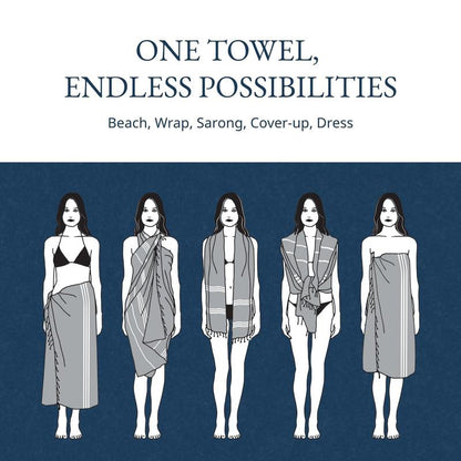 🔥Lightweight Modern Flat-Weave XL Beach Towel (39"x71")