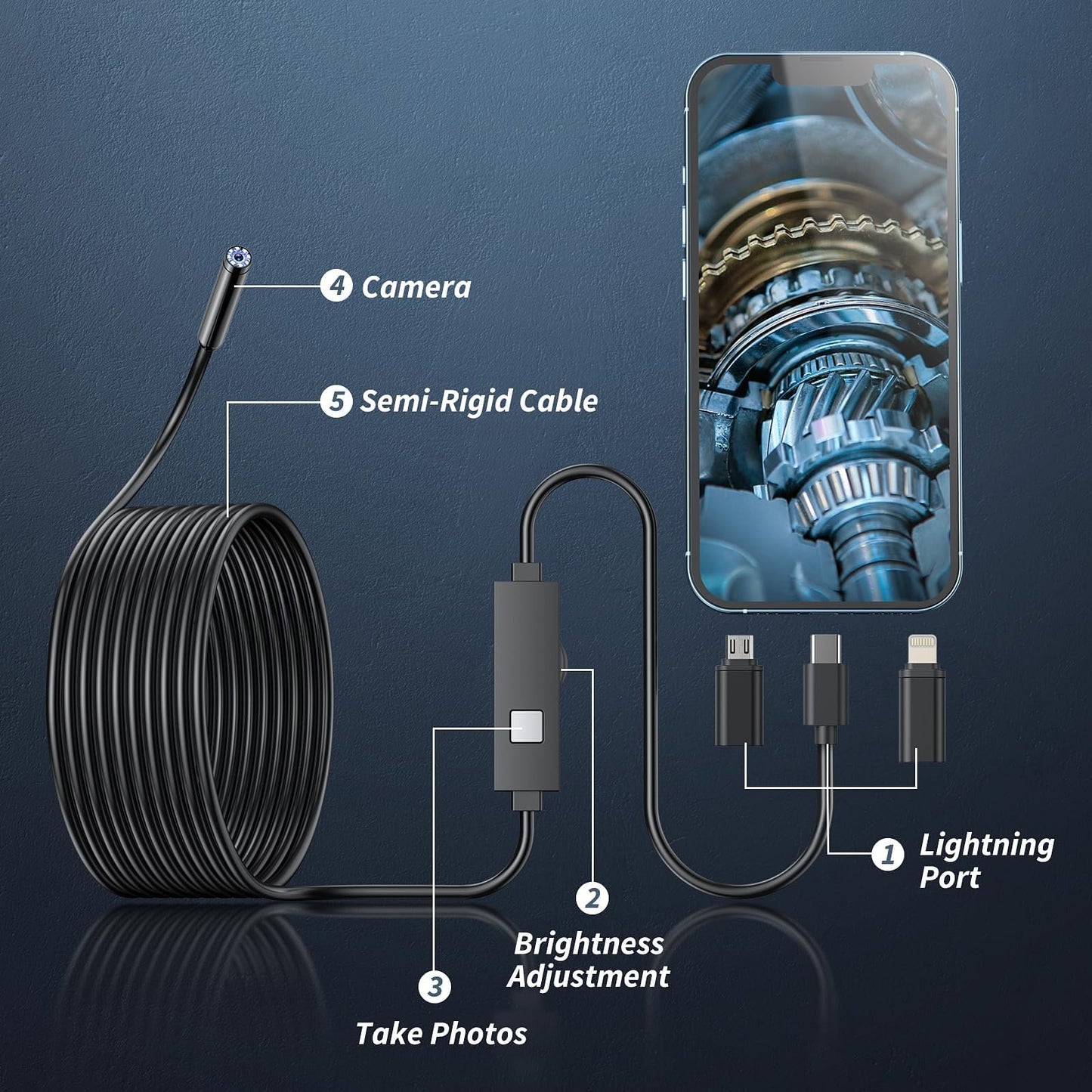 🔥Limited Time 50% Off✨Endoscope Camera with Light