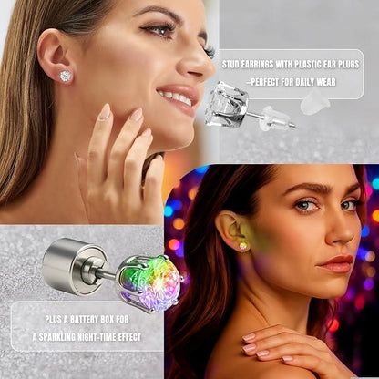 ✨LED Earrings, Light Up Stud Earrings