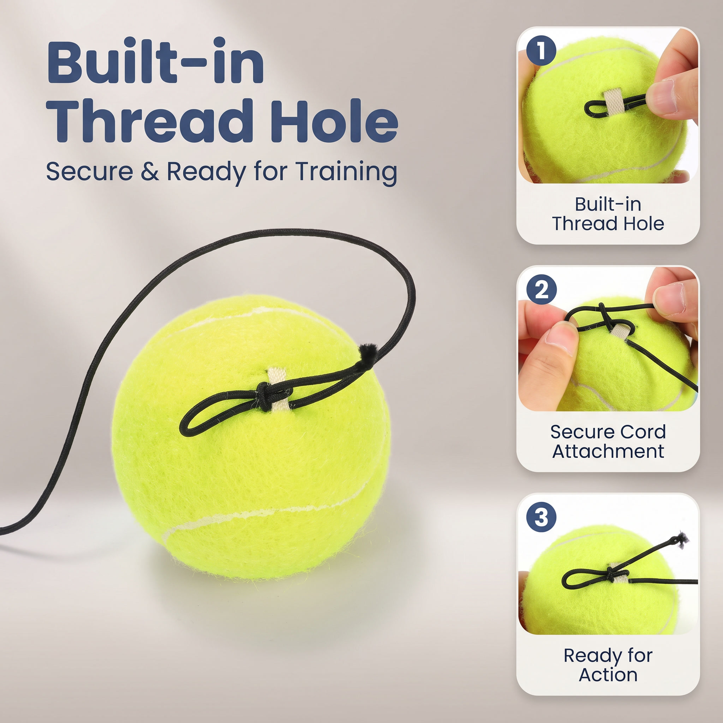 🎾Tennis Trainer with Rebound Ball
