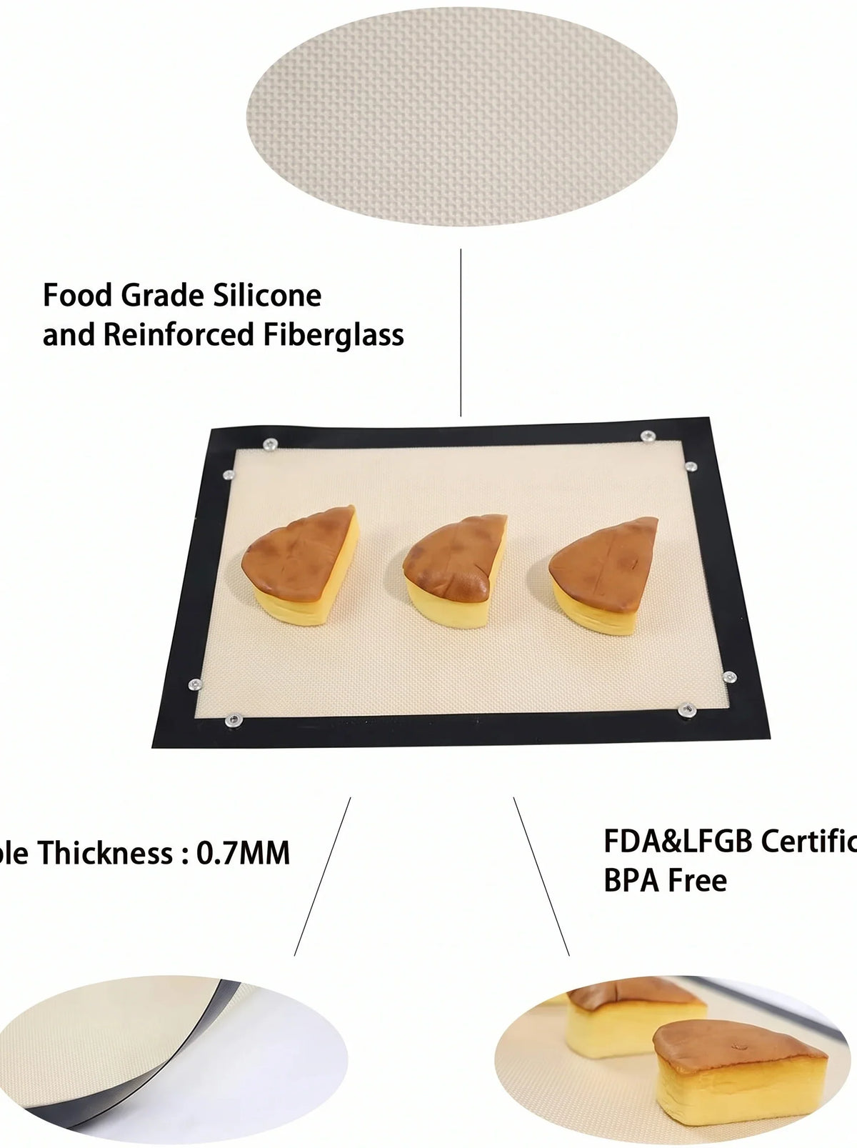 🍗 Foldable Silicone Roasting Tray ✨ Snap-Corner Baking Mat | Easy-Clean Kitchen Essential
