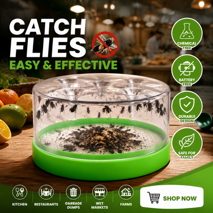 🔌✅ Reusable Fly Trap—no electricity, no poison! 🏠 Safe to use in the kitchen and around children and pets.