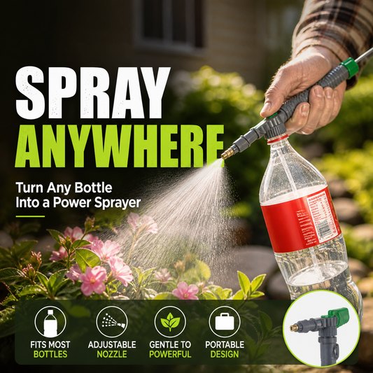 🌿50% OFF NOW! Manual Drink Bottle Sprayer with Adjustable Nozzle‑Portable DIY Garden Spray Tool, Fits Standard Plastic Bottles for Plant Watering, Fertilizing & Pest Control