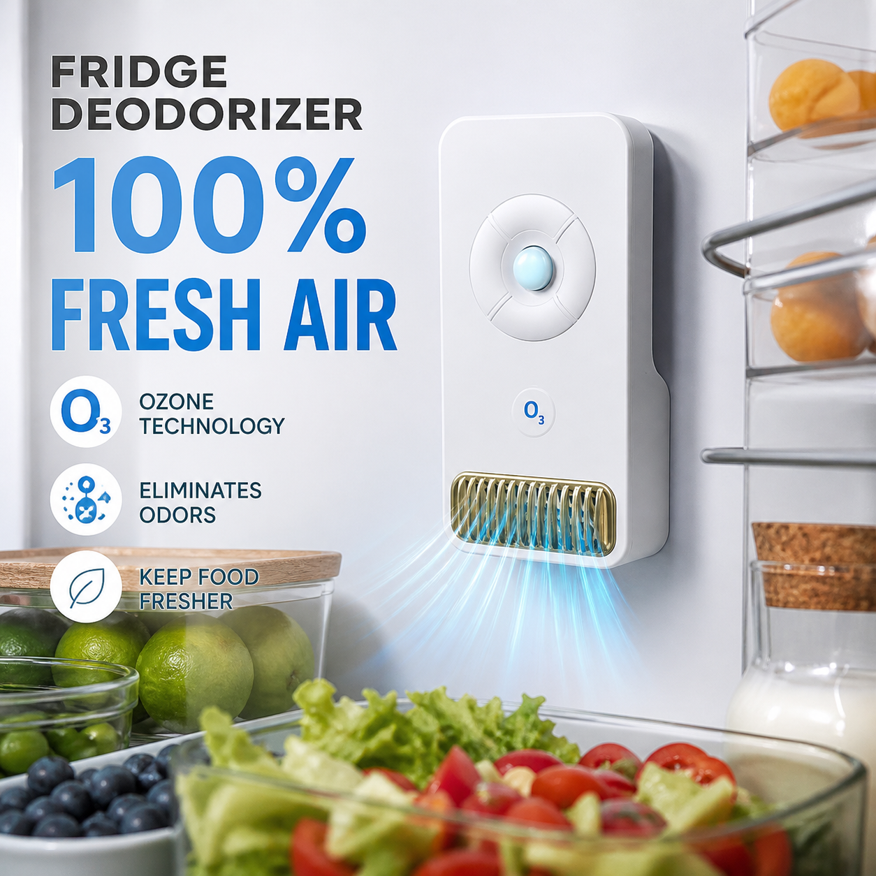 Electronic Refrigerator Odor Eliminator