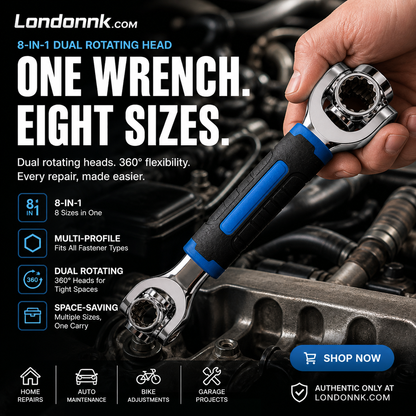 8-in-1 Dual Rotating Head Multi-Socket Wrench 8-19mm