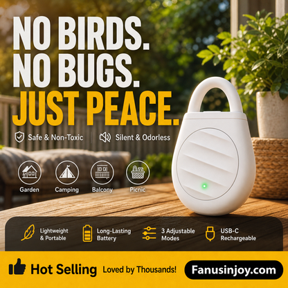 🏆 1Last Day Special Price £8.77 ! 🐦Buy 2 Get 1 Free🎁No more trouble from birds, beasts and locusts！Portable Ultrasonic Bird Repellent Keychain