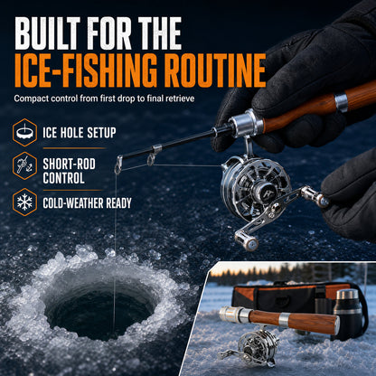 ✨Metal-plated ice fishing reel