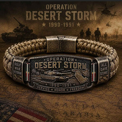 💥SAVE 50% 🎖️ Operation Desert Storm Veteran Paracord Bracelet | Honor Gulf War 1990-1991 Service Members