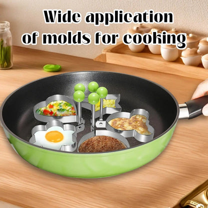 5 Counts Set Fried Egg Rings Molds - Multifunctional Breakfast Tool