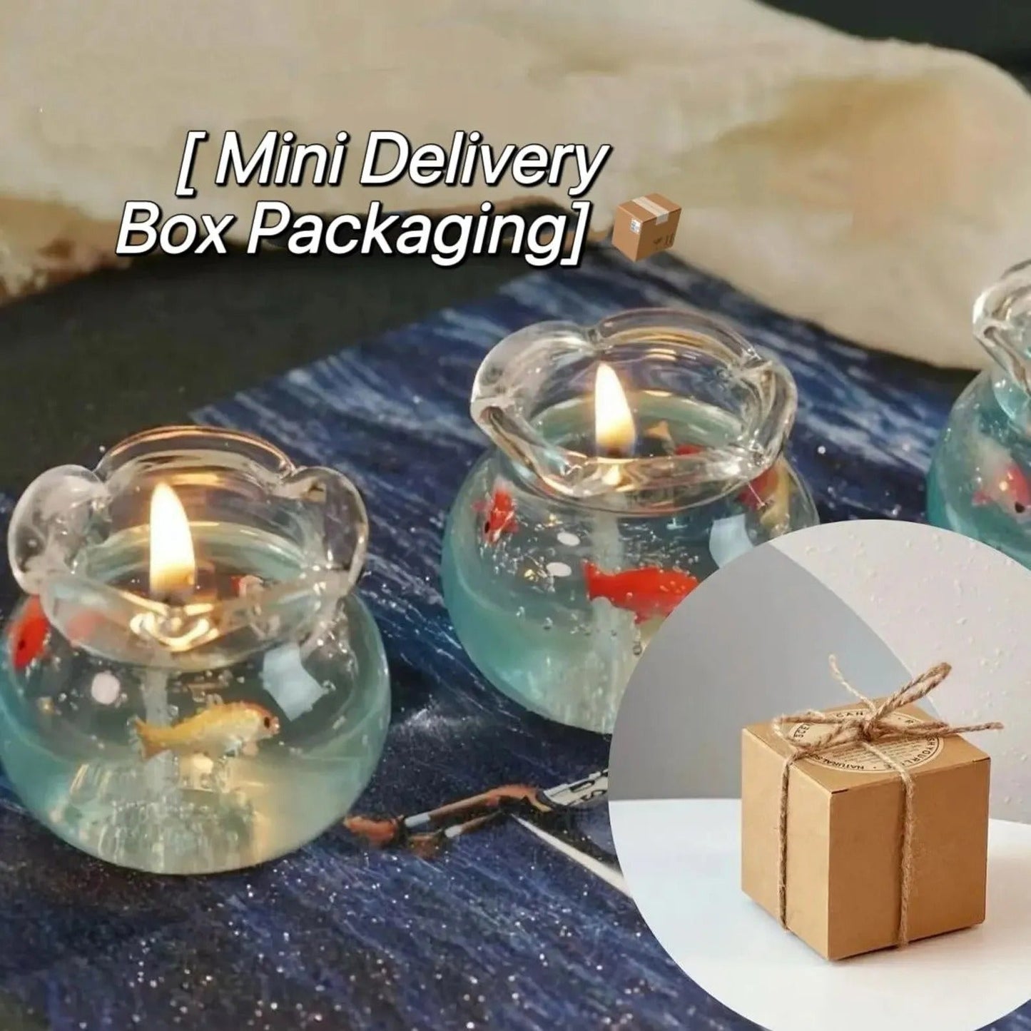 🔥LAST DAY 49% OFF🔥 - Tranquil Ocean Collection  Scented Bubble Fish Tank Candle🐟️