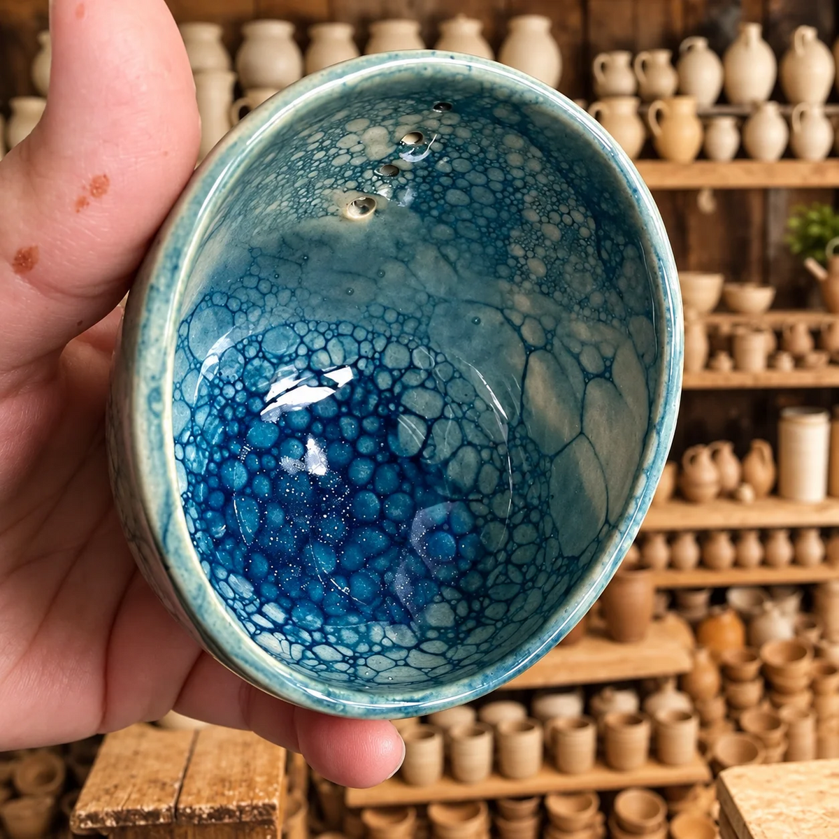 100% Handmade Pottery Herb Stripper