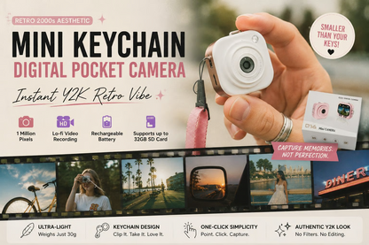 🔥Free Shipping✨Mini Keychain Digital Pocket Camera