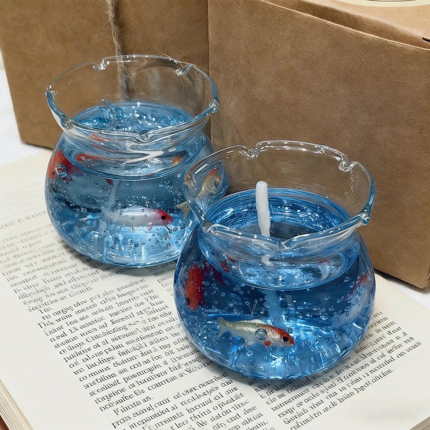 🔥LAST DAY 49% OFF🔥 - Tranquil Ocean Collection  Scented Bubble Fish Tank Candle🐟️