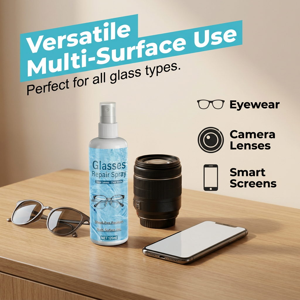 💥LAST DAY SALE 50%OFF💥 Lens Scratch Repair Spray 👓✨ – Micro-Scratch Remover, Streak-Free, Safe on Coatings