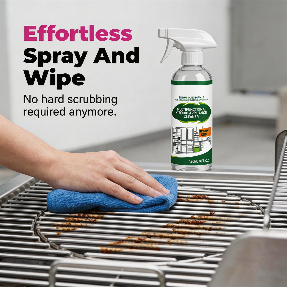 ⏳LAST DAY SALE 50% OFF! 🔥 Multifunctional Kitchen Appliance Cleaner Spray 🧼 Powerful Grease & Grime Remover | Perfect for Ovens, Hobs, Microwaves & Other Kitchen Appliances ✨