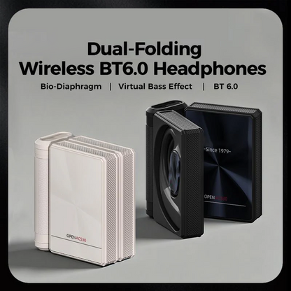 Open Ear Wireless Earbuds, Foldable Bluetooth Headphones