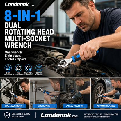 8-in-1 Dual Rotating Head Multi-Socket Wrench 8-19mm