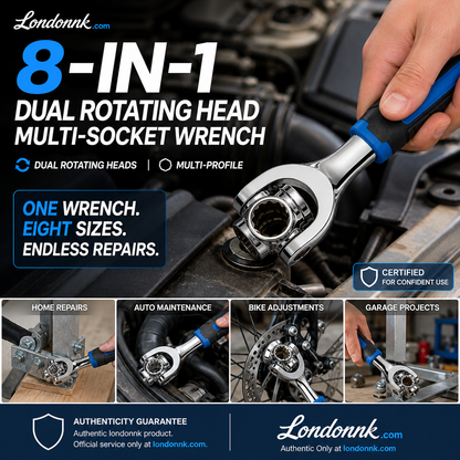 8-in-1 Dual Rotating Head Multi-Socket Wrench 8-19mm