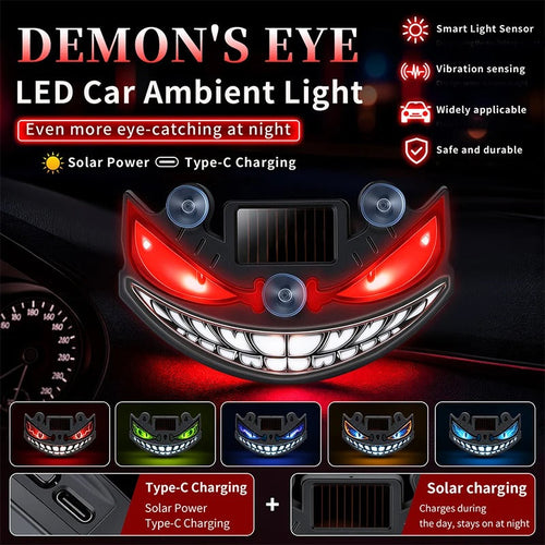 Demon's Eye – Solar LED Car Ambient Light with Dynamic Glow