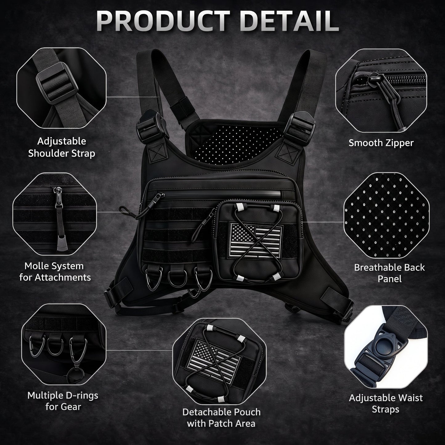 Lightweight Tactical Chest Rig Bag