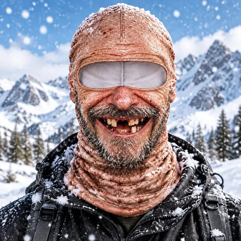 Old Man Ski Mask 3D Funny Face Balaclava