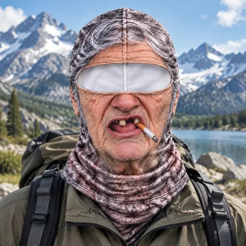 Old Man Ski Mask 3D Funny Face Balaclava