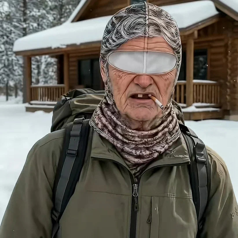 Old Man Ski Mask 3D Funny Face Balaclava