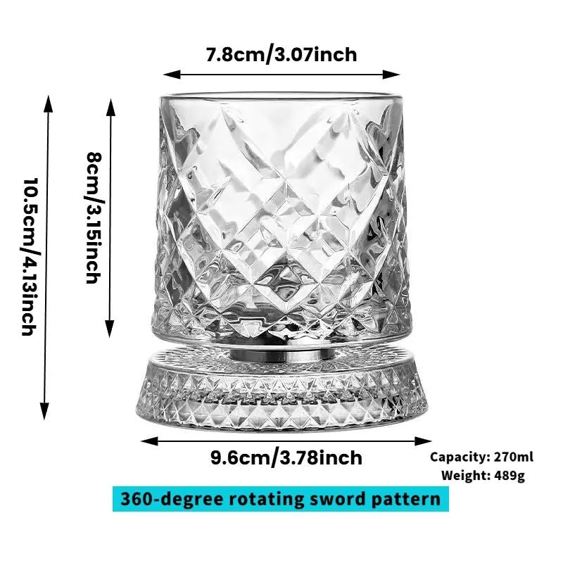 🔥Limited Time 50% Off✨Luxury 360° Spinning Crystal Glass