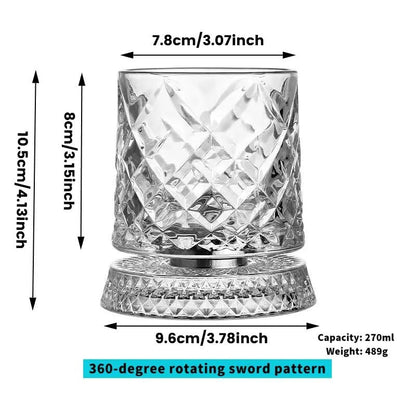 🔥Limited Time 50% Off✨Luxury 360° Spinning Crystal Glass