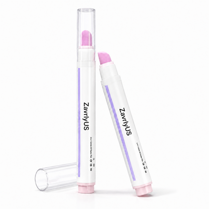 ZavrlyUS cuticle oil pusher pen with pink angled tip and clear cap