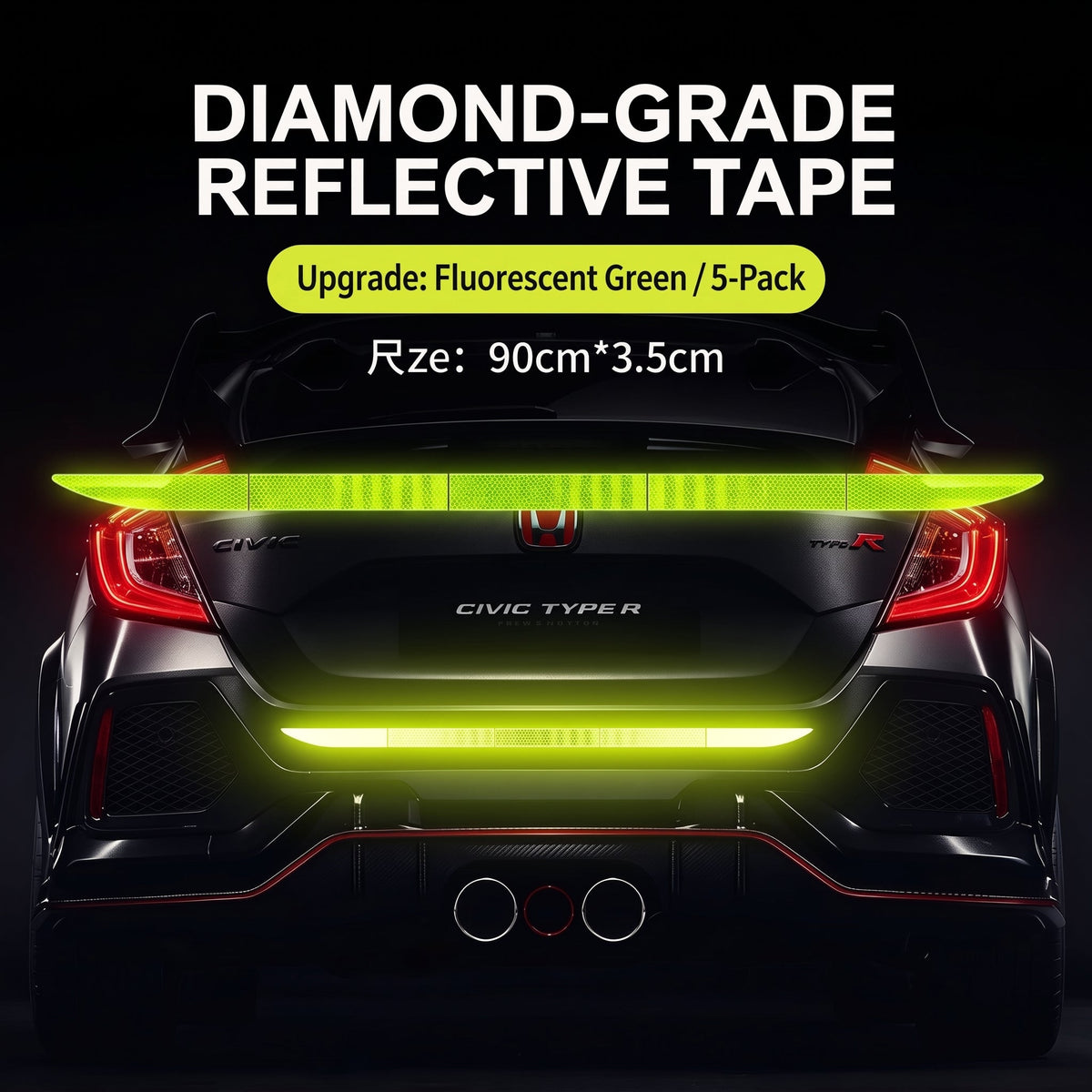✨Limited-time 50% off-Reflective Car Sticker Strips for Trunk & Rear Bumper