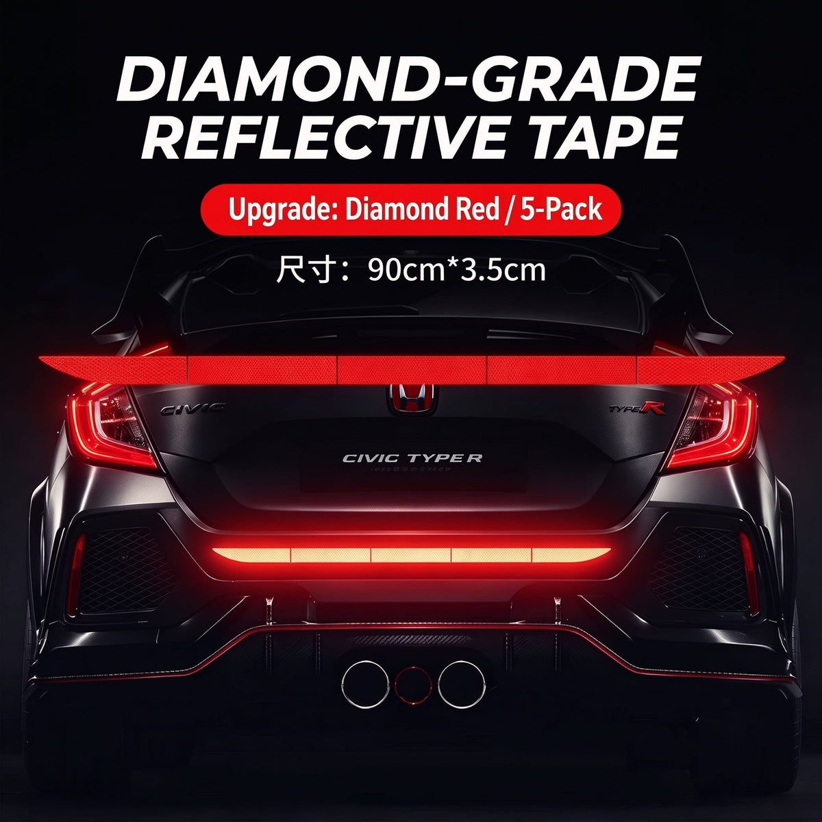 ✨Limited-time 50% off-Reflective Car Sticker Strips for Trunk & Rear Bumper