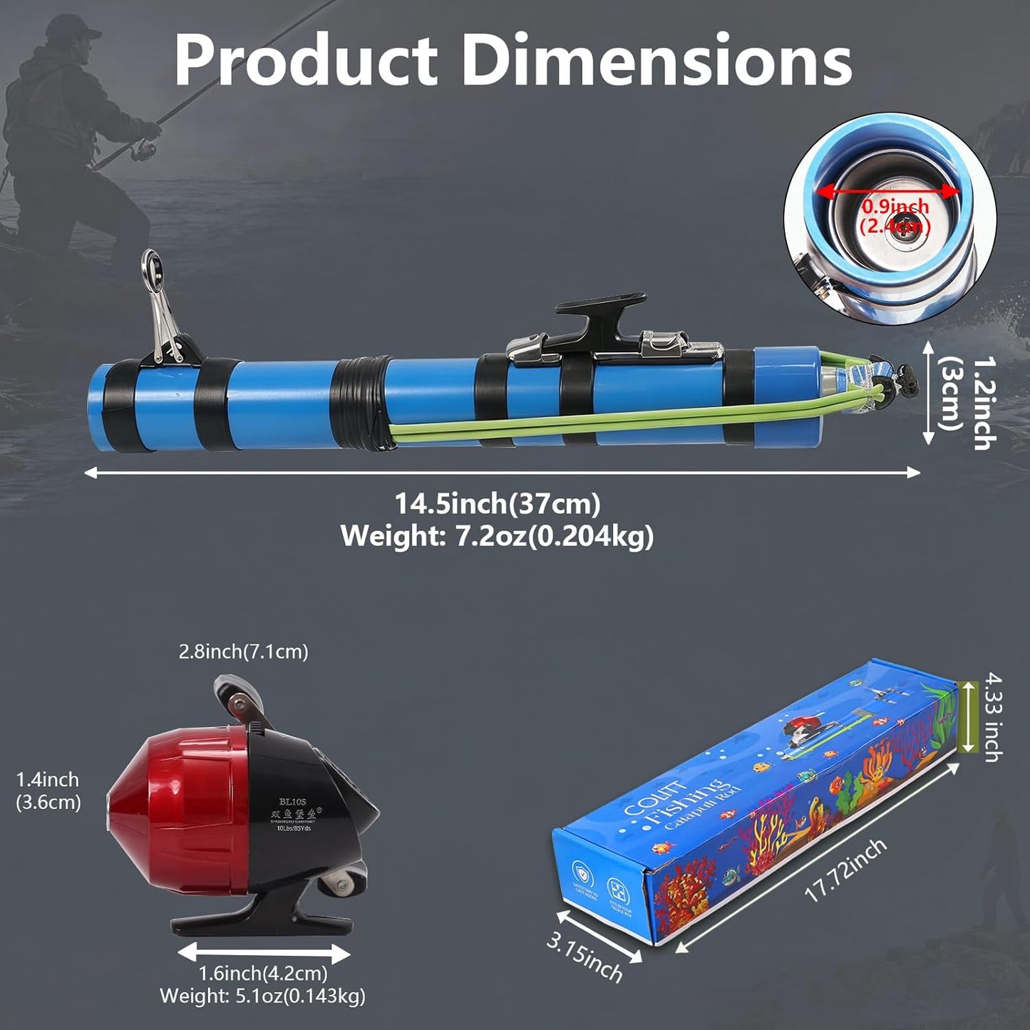 Baiting device, lure launcher, spinning reel, lure rod