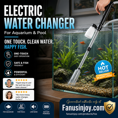 🎉Limited Time 50% OFF！🐠💦No more worries about poor water quality during water changes！ 🔥 Electric Aquarium Gravel Cleaner✨