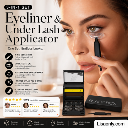 🥳2026 HOT SALE🥳💋50K+ SOLD!🔥 50% OFF!3-in-1 Kit: Eyeliner and Lower Lash Stamp