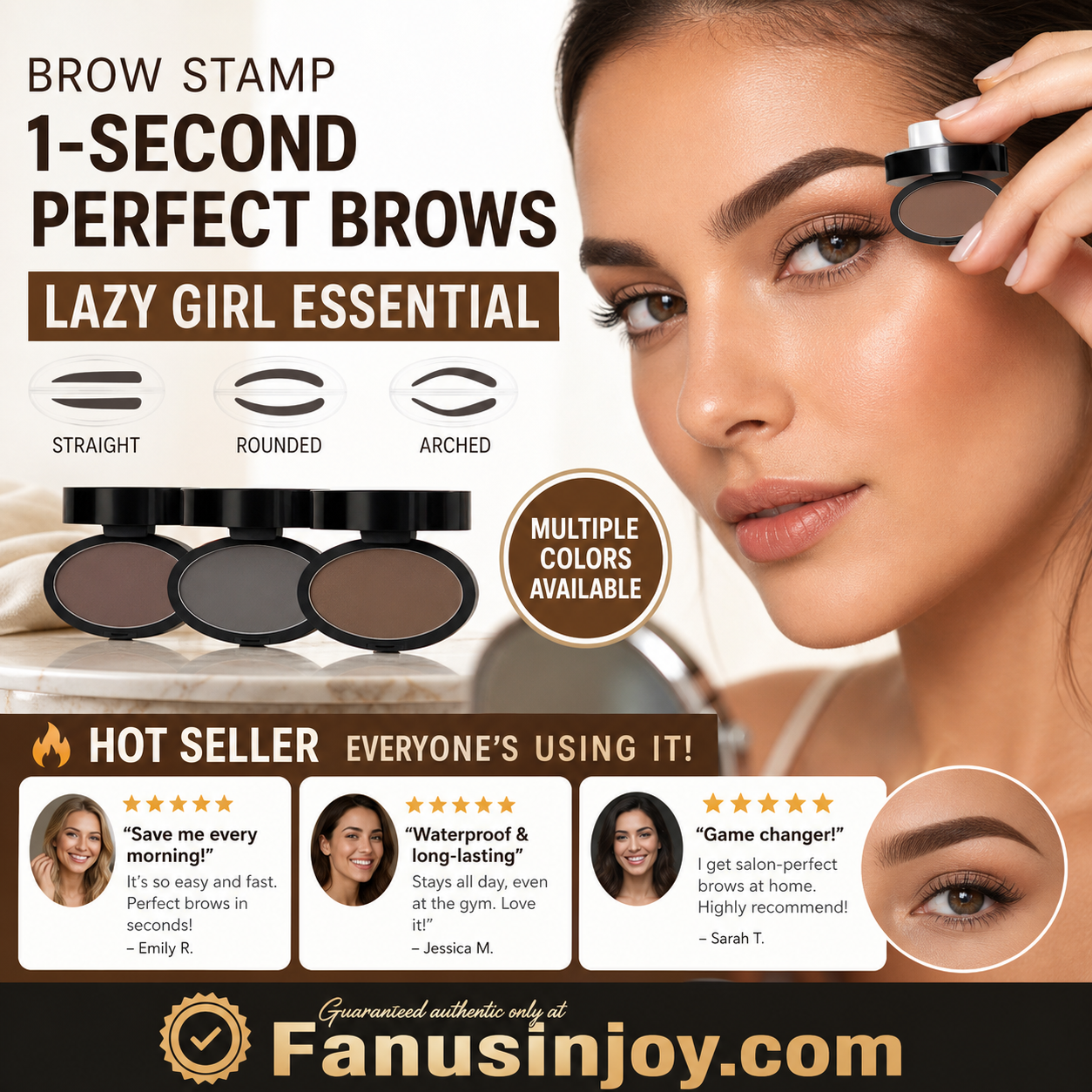 🎉 2026 Sale — Over 34,000 Sold! 💞 Eyebrow Stamp Powder with Brush