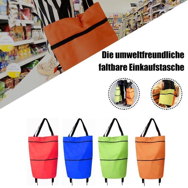 🔥LAST DAY 50% OFF-2-in-1 Foldable Shopping Cart