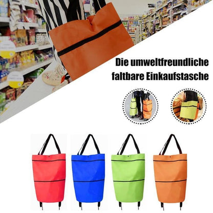 🔥LAST DAY 50% OFF-2-in-1 Foldable Shopping Cart