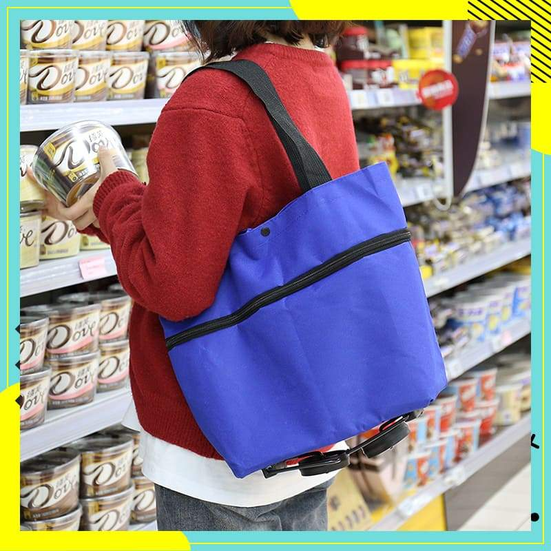 🔥LAST DAY 50% OFF-2-in-1 Foldable Shopping Cart
