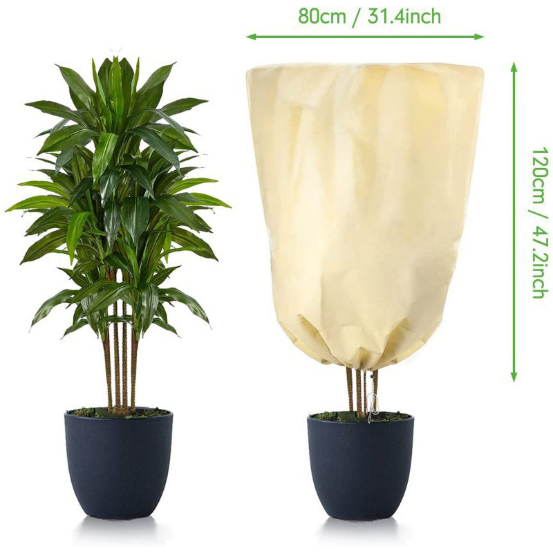 🎃Halloween Offer: 50% Off!🌿Plant Protection Covers with Drawstring – Breathable Winter Fleece Jackets
