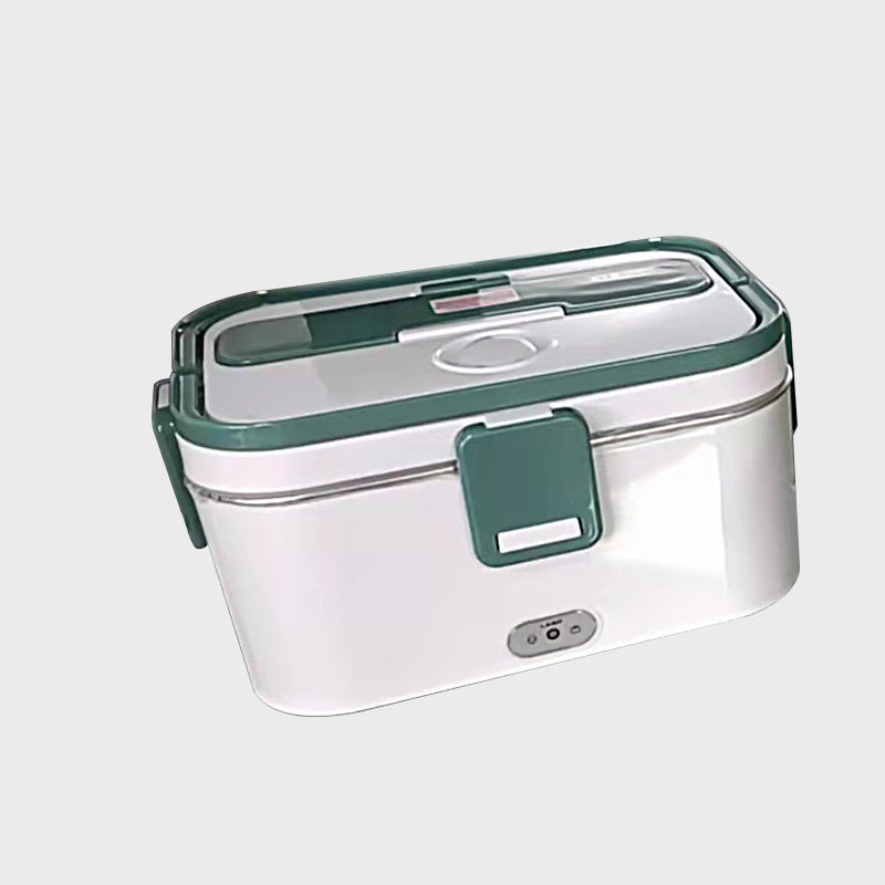 🔌 Portable Electric Lunch Box – Food Heater, 1.8L Stainless Steel & Leak-Proof – With Bag & Utensils 🥣