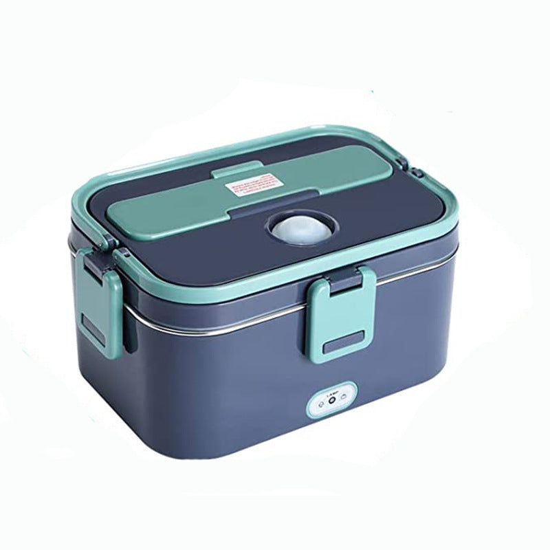 🔌 Portable Electric Lunch Box – Food Heater, 1.8L Stainless Steel & Leak-Proof – With Bag & Utensils 🥣