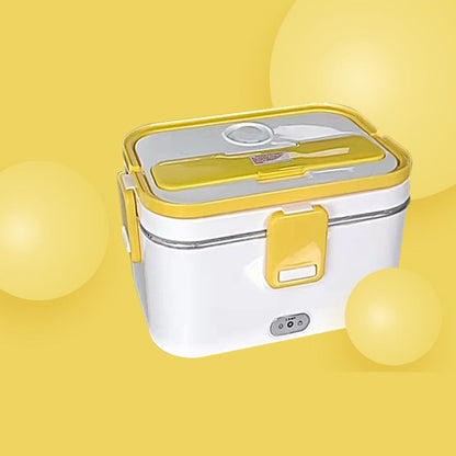 🔌 Portable Electric Lunch Box – Food Heater, 1.8L Stainless Steel & Leak-Proof – With Bag & Utensils 🥣