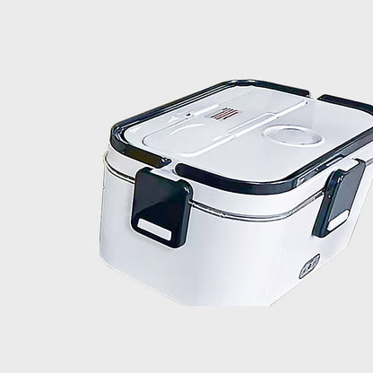 🔌 Portable Electric Lunch Box – Food Heater, 1.8L Stainless Steel & Leak-Proof – With Bag & Utensils 🥣
