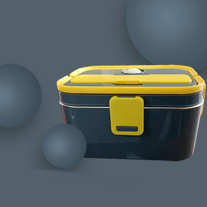 🔌 Portable Electric Lunch Box – Food Heater, 1.8L Stainless Steel & Leak-Proof – With Bag & Utensils 🥣