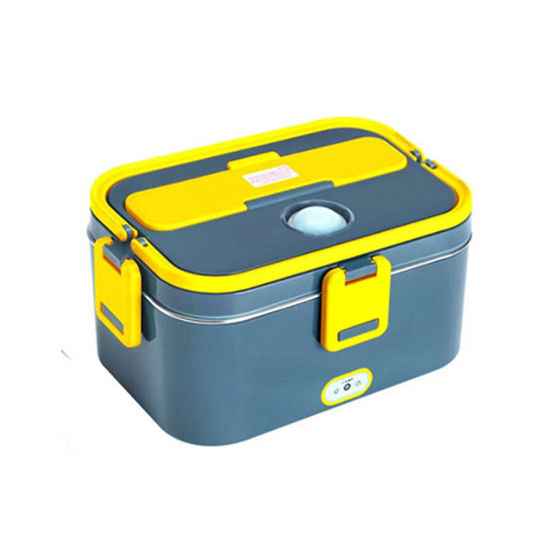 🔌 Portable Electric Lunch Box – Food Heater, 1.8L Stainless Steel & Leak-Proof – With Bag & Utensils 🥣